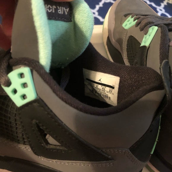Nike Air Jordan 4 Retro Grey and Mint - Picture 4 of 4